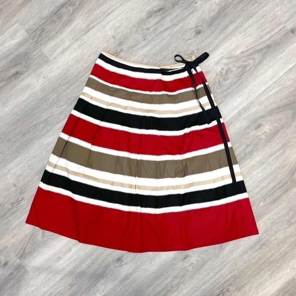 Talbots Petites Multi-Colored Striped Long Skirt
